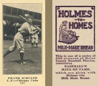 1916 Holmes for Homes Bread #158 Frank Schulte Baseball Card