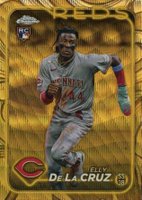 2024 Topps Gilded Collection #44 Elly de La Cruz Gold Wave Baseball Card