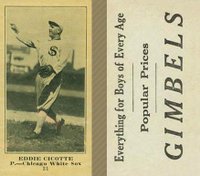 1916 Gimbels #31 Eddie Cicotte Baseball Card