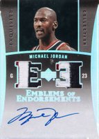 2004 Upper Deck Exquisite Collection Emblems of Endorsement #EM-MJ Michael Jordan Basketball Card