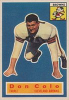 1956 Topps #57 Don Colo Football Card