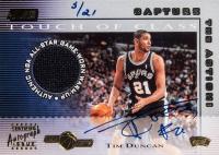 2001 Stadium Club Touch of Class Autographs #TCATD Tim Duncan Basketball Card