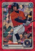 2020 Bowman Chrome Sapphire Edition #BCP61 Jeremy Pena Red Baseball Card