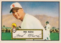 1952 Topps #8 Fred Marsh Red Back Baseball Card