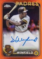 2024 Topps Chrome Chrome Legends Autographs #CLADW Dave Winfield Orange Refractor Baseball Card