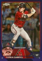 2023 Topps Chrome Logofractor Edition #95 Corbin Carroll Purple Refractor Baseball Card