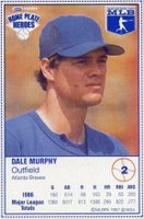 1987 Kraft Home Plate Heroes-Hand Cut #2 Dale Murphy Baseball Card