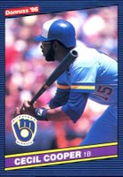 1986 Donruss #170 Cecil Cooper Baseball Card