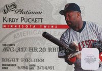 1995 Studio #22 Kirby Puckett Platinum Baseball Card