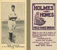 1916 Holmes for Homes Bread #181 Bob Veach Baseball Card