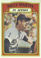 1972 Topps #34 Billy Martin In Action Baseball Card