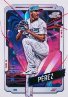 2024 Topps Chrome Cosmic #149 Eury Perez White Hole Refractor Baseball Card