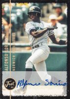 1999 Just Autographs # Alfonso Soriano Black Baseball Card