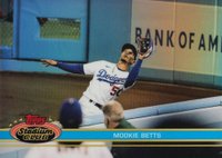 2021 Topps Stadium Club Chrome #100 Mookie Betts 1991 Stadium Club Baseball Card