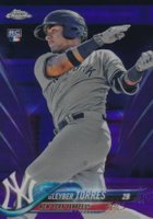 2018 Topps Chrome #31 Gleyber Torres Purple Refractor Baseball Card