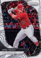 2020 Panini Prizm #196 Mike Trout White Donut Circles Prizm Baseball Card