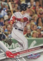 2017 Topps Opening Day #58 Andrew Benintendi Batting Baseball Card