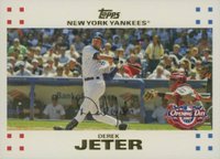 2007 Topps Opening Day #46 Derek Jeter Gold Baseball Card