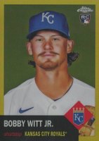 2022 Topps Chrome Platinum Anniversary #61 Bobby Witt Jr. Gold Refractor Baseball Card