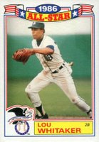 1987 Topps All-Star Glossy Set of 22 #14 Lou Whitaker Baseball Card