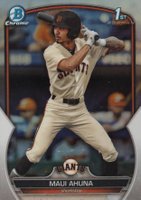 2023 Bowman Draft #BDC163 Maui Ahuna Chrome-Refractor Baseball Card
