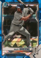 2021 Bowman Draft Chrome Sapphire Edition #BDC107 Riley Greene Baseball Card