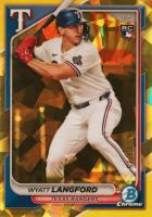 2024 Bowman Chrome Sapphire Edition #71 Wyatt Langford Yellow Baseball Card