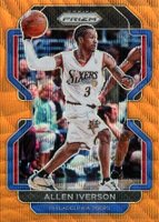 2021 Panini Prizm #255 Allen Iverson Orange Wave Basketball Card