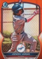 2023 Bowman Draft #BDC74 Joendry Vargas Chrome-Orange Baseball Card