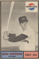 1963 Pepsi-Cola Colt .45's # John Bateman Hand Cut Baseball Card