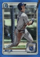 2020 Bowman Draft #BD152 Bobby Witt Jr. Chrome-Blue Refractor Baseball Card