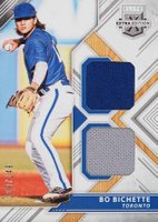 2018 Panini Elite Extra Edition Dual Materials #DM-BO Bo Bichette Baseball Card