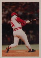1986 Topps Pete Rose Set #77 Pete Rose Hit #4192 Follow Through Baseball Card