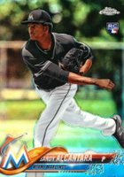 2018 Topps Chrome #128 Sandy Alcantara Refractor Baseball Card
