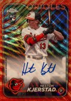 2024 Topps Chrome Rookie Autographs #RAHK Heston Kjerstad Orange Wave Baseball Card