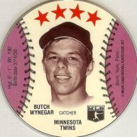 1977 Saga Discs # Butch Wynegar Baseball Card