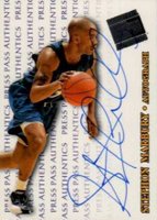 1998 Press Pass Authentics Autograph # Stephon Marbury Basketball Card