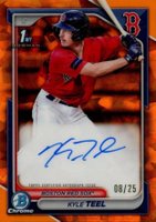 2024 Bowman Sapphire Edition Chrome Prospects Sapphire Autographs #KT Kyle Teel Orange Baseball Card