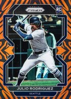 2022 Panini Prizm #40 Julio Rodriguez Tiger Stripes Prizm Baseball Card