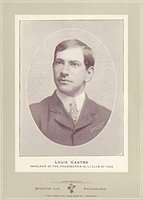 1902 Sporting Life Cabinets #94 Luis Castro Philadelphia, AL, 1902-Street clothes Baseball Card