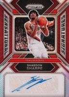 2023 Panini Prizm Sensational Signatures #SSSS Shaedon Sharpe Red Basketball Card