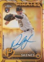 2024 Topps Gilded Collection Topps Chrome Gold Autographs #CGAPS Paul Skenes Yellow/Gold Baseball Card