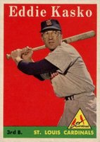 1958 Topps #8 Eddie Kasko White Name Baseball Card