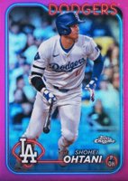 2024 Topps Chrome #1 Shohei Ohtani Pink Refractor Baseball Card