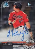 2017 Bowman Chrome Prospect Autograph #AH Austin Hays Baseball Card