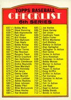 1972 Topps #604a 6th Series Checklist (657-787) Copyright on left Baseball Card