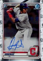 2020 Bowman Chrome Prospect Autographs #CPAOG Oscar Gonzalez Baseball Card
