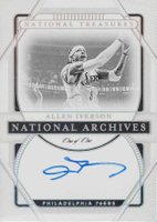 2020 Panini National Treasures National Archives Ink #AIV Allen Iverson Platinum 1/1 Basketball Card