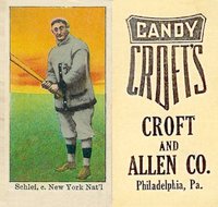 1909 Croft's Candy # Admiral Schlei Baseball Card