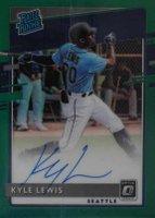 2020 Panini Donruss Optic Rated Rookies Signatures #RRSKL Kyle Lewis Green Baseball Card